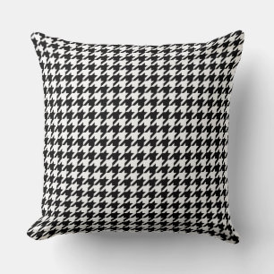 Almofada Padrão de som branco e preto chic