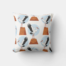 Almofada Padrão de Stork no Telhado