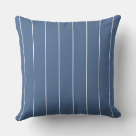 Almofada Padrão de Stripes Azul e Branco