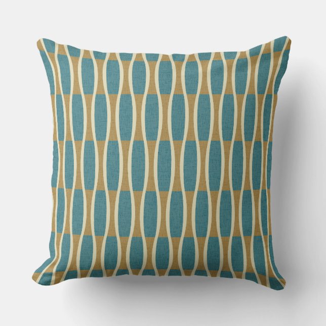 Almofada Padrão de stripes de pino moderno do Meio século r (Frente)