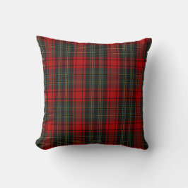 Almofada Padrão de Tartan de Natal Vermelho e Verde