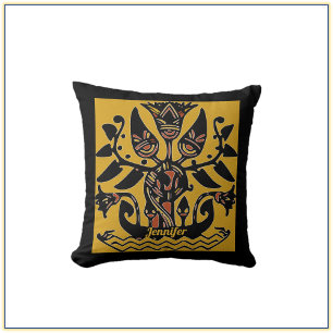 Almofada Padrão de tatuagem étnica tribal