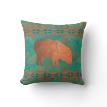 Padrão de Teal de Cobre de Javelina Mama, sudoeste