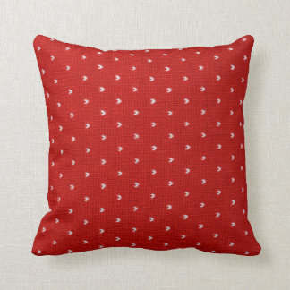 Almofada Padrão de Têxtil Vermelho