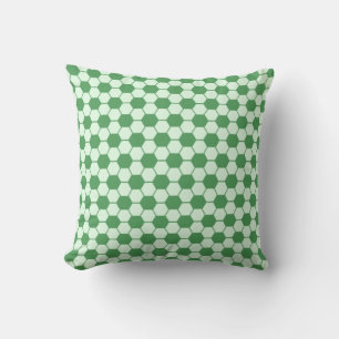 Almofada Padrão de Textura de Bola de Futebol - Verde 