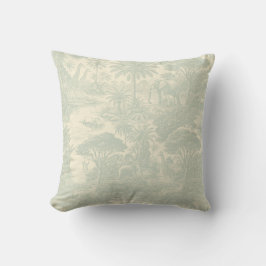 Almofada Padrão de Toalete de Selva Design Cênico Tropical