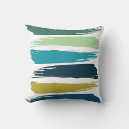 Almofada Padrão de Traços de Pincel de Cana-d-Água