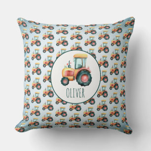 Almofada Padrão de Trator Amarelo Fofo Personalizado