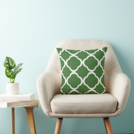 Almofada Padrão de Trevo Verde Elegante