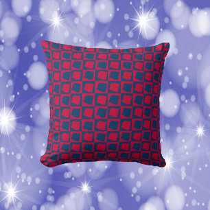 Almofada Padrão de verificação arizona vermelho e azul