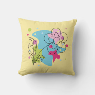 Almofada Padrão de vetor de tendência de uma flor de verão 
