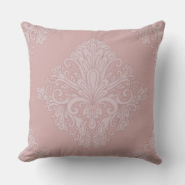 Almofada Padrão Decorativo em Dourado Rosa, Elegante