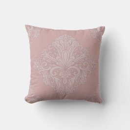 Almofada Padrão Decorativo em Dourado Rosa, Elegante