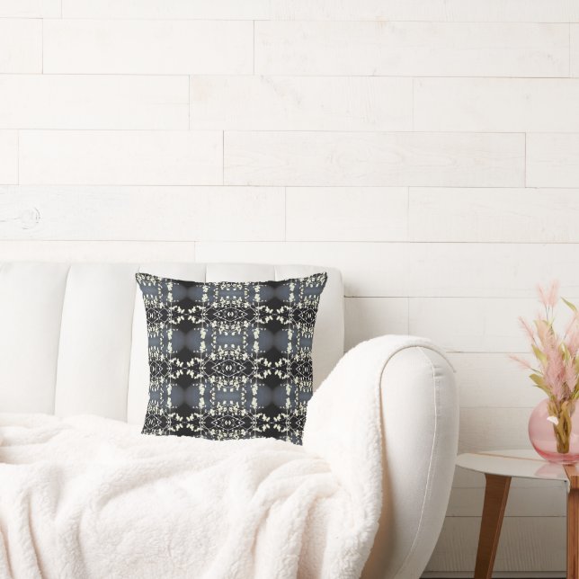 Almofada Padrão decorativo preto e branco (Sofá)
