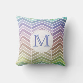 Almofada Padrão Detalhado do Arco-Íris e do Chevron Texturi