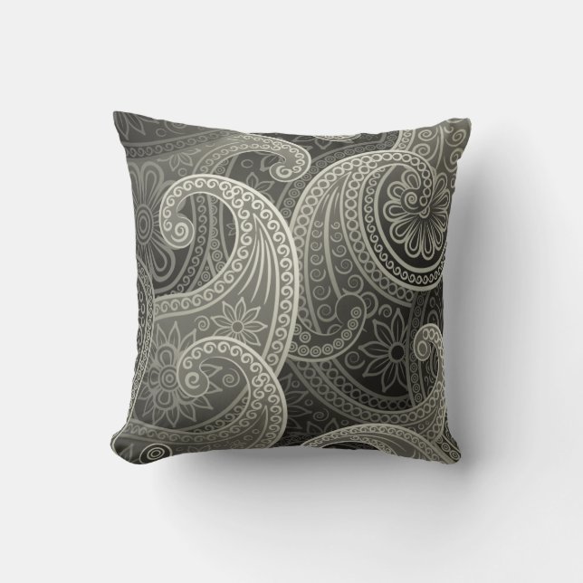 Almofada Padrão do Eterno Platinum Paisley (Frente)