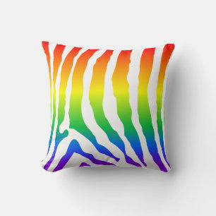 Almofada Padrão do Rainbow Zebra