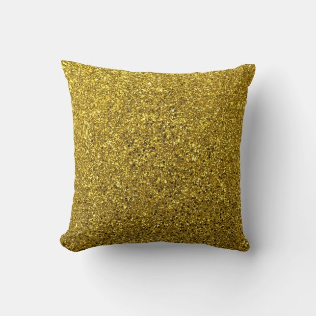 Almofada Padrão Dourado de brilho (Frente)