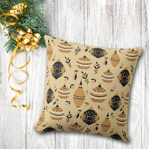 Almofada Padrão Dourado de Lâmpadas de Árvore de Natal Nórd