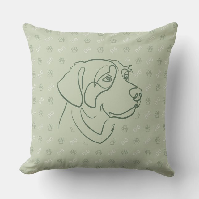 Almofada Padrão Dourado Retriever (Frente)