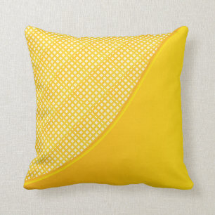 Almofada Padrão duplo amarelo de 2 lados Funky e Cute
