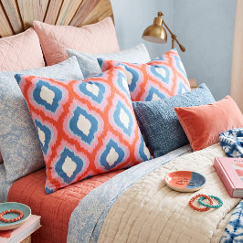 Almofada Padrão Ecletismo Retro Ikat
