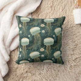 Almofada Padrão Elegante De Água-Velho - Sob O Mar