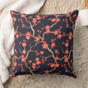 Almofada Padrão Elegante De Flor De Cereja Sem Costura (3)