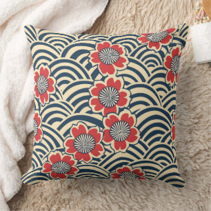 Almofada Padrão Elegante De Flor De Cereja Sem Olho (8)