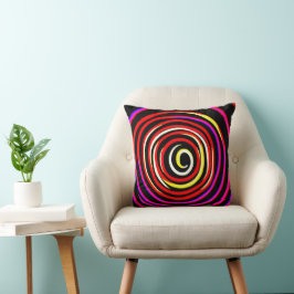 Almofada Padrão espiral colorido