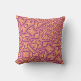 Almofada Padrão Estrela Psicodélica – Rosa e Laranja Groovy