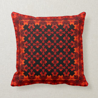 Almofada Padrão Étnico Aztec Red Leafy