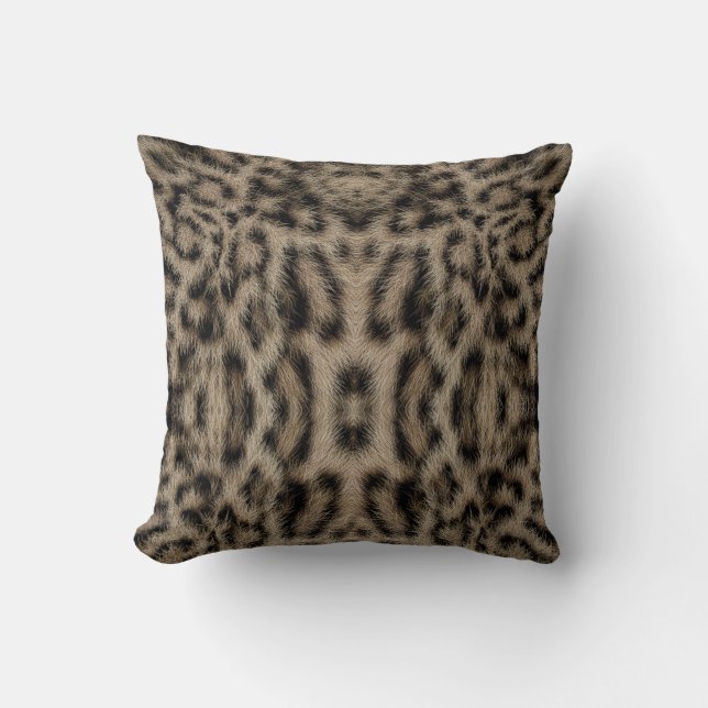 Almofada Padrão Exótico da Leopardo-da-Nevada Impressão Ani (Frente)