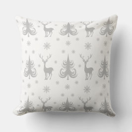 Almofada Padrão Festivo de Natal Branco
