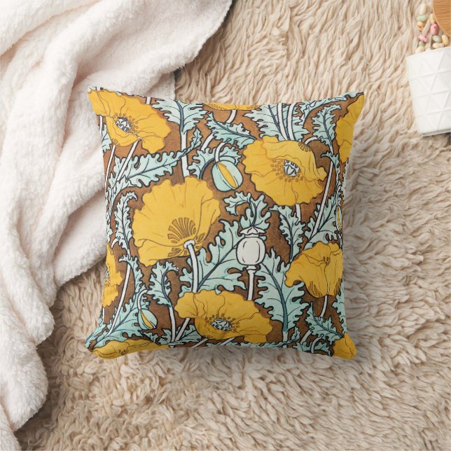 Almofada Padrão floral amarelo (Cobertor)