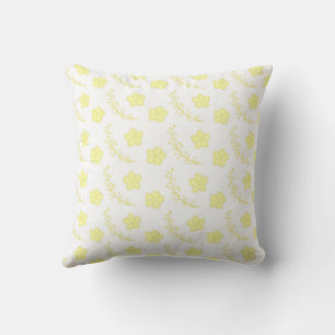 Almofada Padrão Floral Amarelo Botânica & Rústico