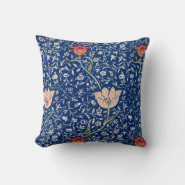 Almofada Padrão floral azul impresso