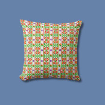 Padrão Floral Boho Moderno de Bordado Cruzado Sem