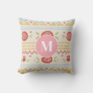 Almofada Padrão Floral Boho Nórdico Folclórico Personalizad