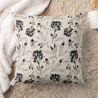 Almofada Padrão Floral Botânico Minimalista Moderno