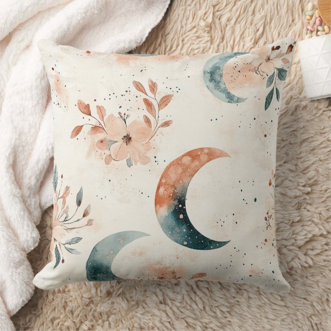 Almofada Padrão Floral Celestial (7) (Cobertor)