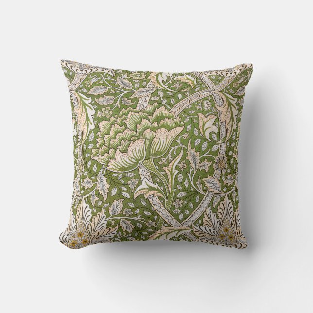 Almofada Padrão Floral Clássico William Morris Windrush (Frente)