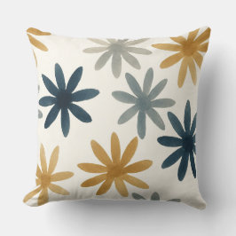 Almofada Padrão floral cremoso atenuado