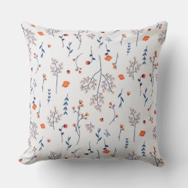 Almofada Padrão Floral da Flor Botânica 20" x 20"