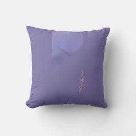 Almofada Padrão Floral de Abstrato Violeta Dourada Chic