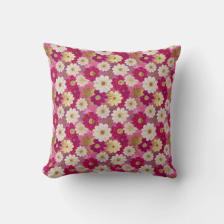 Almofada Padrão Floral de Chiyogami rosa, Dourado e branco