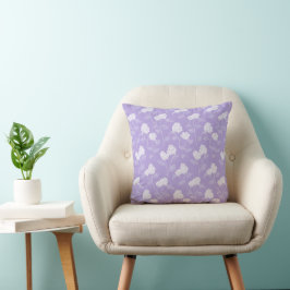 Almofada Padrão Floral de Lilás Lavanda Feminino