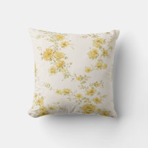 Padrão Floral de Rosas Amarelas Vintage Elegante