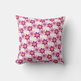 Almofada Padrão Floral Decorativo Rosa Roxo Astra Moderno