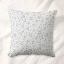 Almofada Padrão Floral Ditsy Casa de Praia Azul Branco